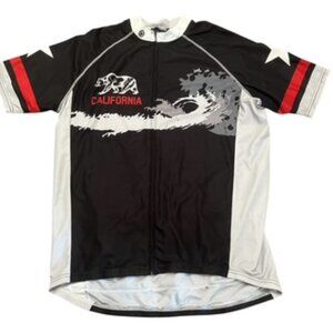 Canari Cycling Jersey Women’s Size XL California Bear Short‎ Sleeve Full Zip